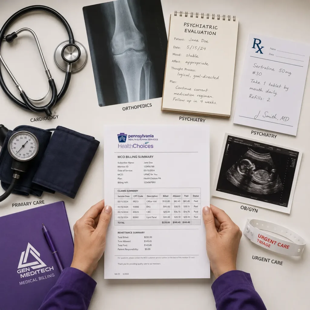 Specialties We Bill for in Pennsylvania